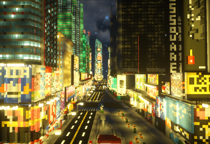 Illustration for article titled Minecraft Times Square Is Way Less Crowded
